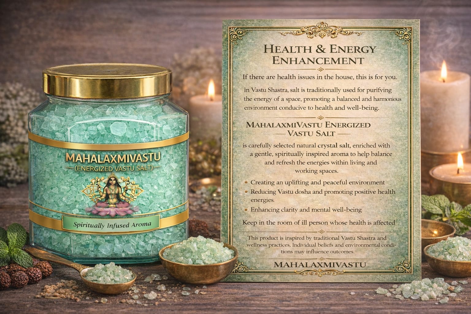 MAHALAXMIVASTU  Health and Energy Enhancement Energized Vastu Salt– 350 gms