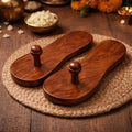 MahalaxmiVastu Energised Wooden Khadau (Paduka) | Traditional Spiritual Sandals