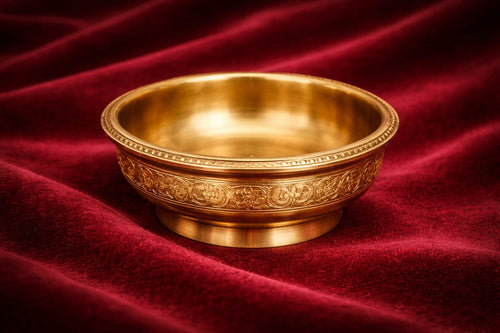 Mahalaxmi Vastu Energized Brass Bowl with Spoon (Special Combo Offer)