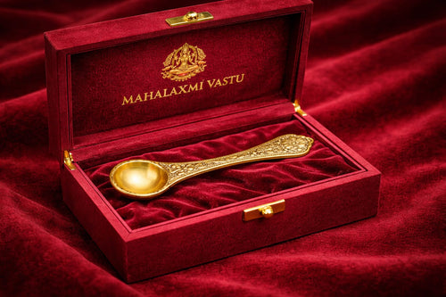 Mahalaxmi Vastu Energized Handcrafted Brass Spoon ( 30-35 gms )