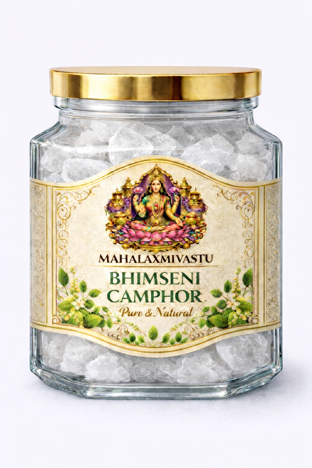 Mahalaxmivastu Bhimseni camphor 200gms(Premium Glass Jar)